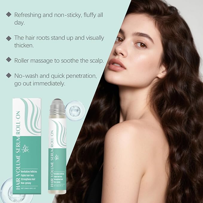 Hair Growth Serum Roll-On | Blend with 3% Rosemary, 3% Redensyl, 2% AnaGain, Biotin & Niacinamide | Leave-In, Fast Absorbing | For Thinning Hair & All Hair Types (Pack of 2, 0.85 Fl Oz Each)
