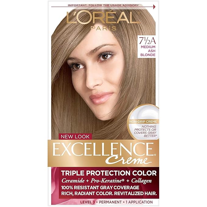 L’Oreal ParisExcellence Creme - 7-1/2A Medium Ash Blonde (Cooler) 1 Each (Pack of 9)