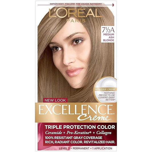 L’Oreal ParisExcellence Creme - 7-1/2A Medium Ash Blonde (Cooler) 1 Each (Pack of 9)