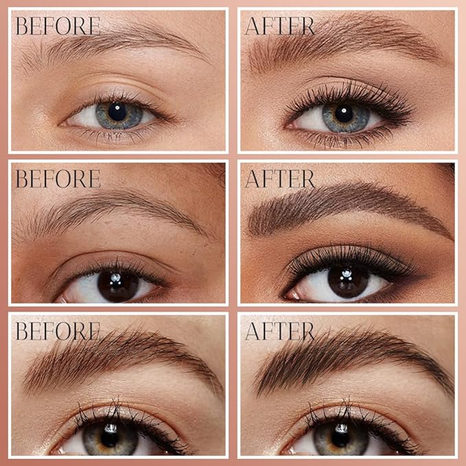 Microblading Eyebrow Pen, 2026 New Waterproof Eyebrow Pencil, Eye Brow Pen with 4 Tip, Long-lasting Natural Eyebrow Makeup Fine Stroke Magic Eyebrow Pencil Stay on All Day (Dark Brown)