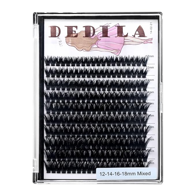 8-22mm to Choose 20D/40D/60D/80D/100D Individual False Eyelashes Makeup Cluster Eyelashes Thickness 0.07mm D Curl Natural long Black Soft 3D Eye Lashes Extensions (80D-12-14-16-18MM Kit)