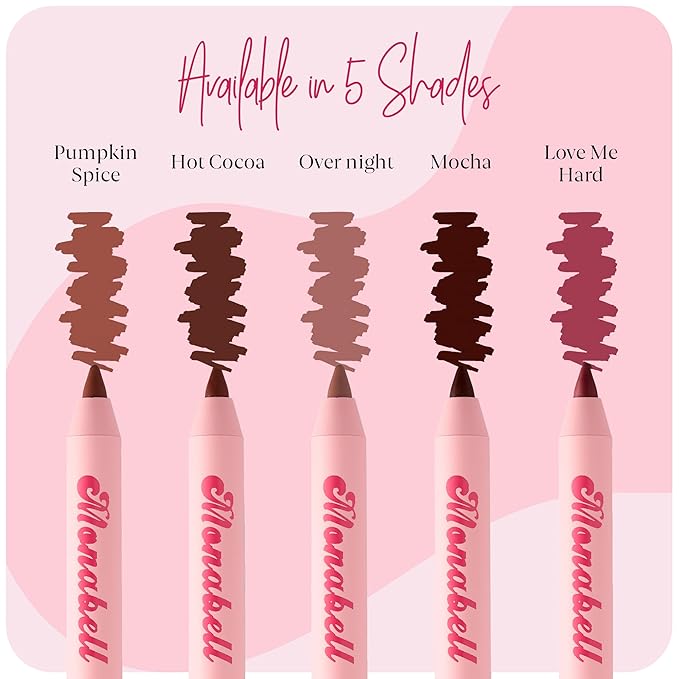 Over Night Lip Liner Pencil for Women - Soft Moisturizing, Creamy Long-Lasting Texture, Smooth Glide & Defined Finish