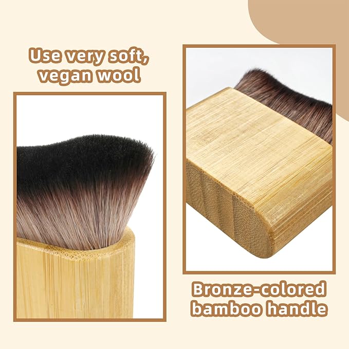Kabuki Brush - Bronzer & Self-Tanner Brush, Upgrade for Face & Body Makeup