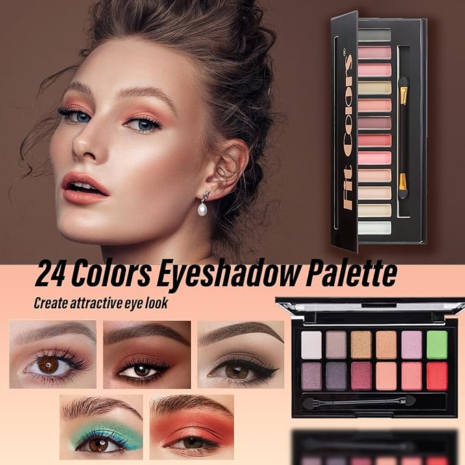 Makeup Set for Women, Makeup Full Kit for Beginners & Professionals, Travel Makeup Set for Teens & Adults, Makeup Gift Set for Girls, Eyeshadow Palette, Lip Gloss, Face & Eye Make up