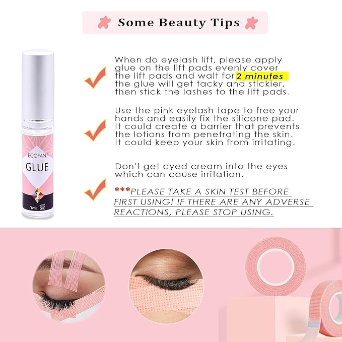 Lash Lift and Black Kit, Professional Eyelash Perm Kit and Black Eyelash & Eyebrow Set 3 in 1, Quick Lifting & Voluminous Coloring with Complete Tools Gifts for Women Salon Grade Home DIY