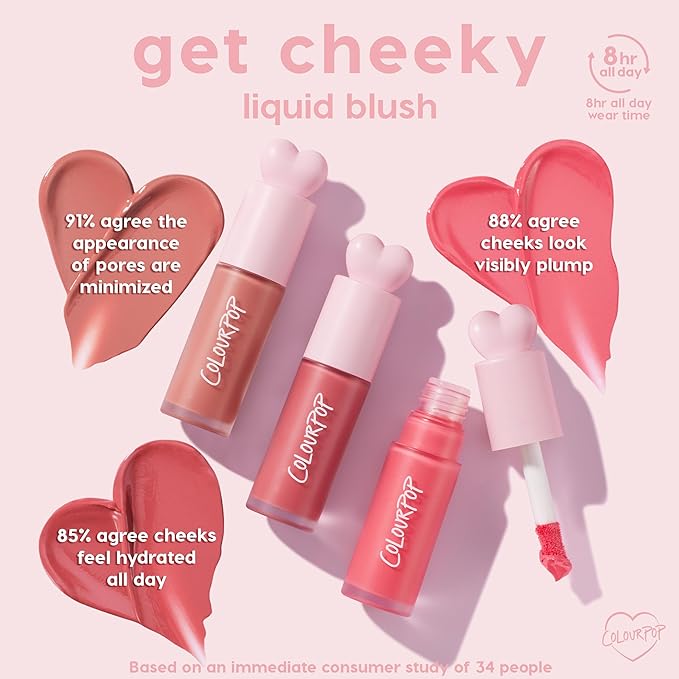 ColourPop Weightless Liquid Blush - Hydrating, Liquid Blush for Cheeks - Glowy Summer Makeup with Hyaluronic Acid for a Healthy Glow - Designed with a Doe Foot Applicator - THX (0.30 oz)