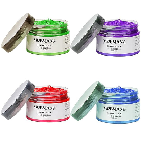 Temporary Hair Color Chalk For Kids, Hair Wax Color For 4 5 6 7 8 9 Year Old Girl Gifts, Birthday,Party, Cosplay DIY, Children's Day, Halloween, Christmas (4, Red Blue Purple Green)
