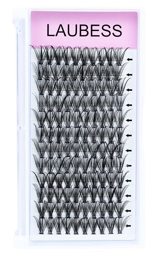 Eyelash Clusters LAUBESS Lash Clusters Individual Lashes Cluster Eyelash Extensions DIY at Home Waterproof Cluster Lashes (30D-D-14)
