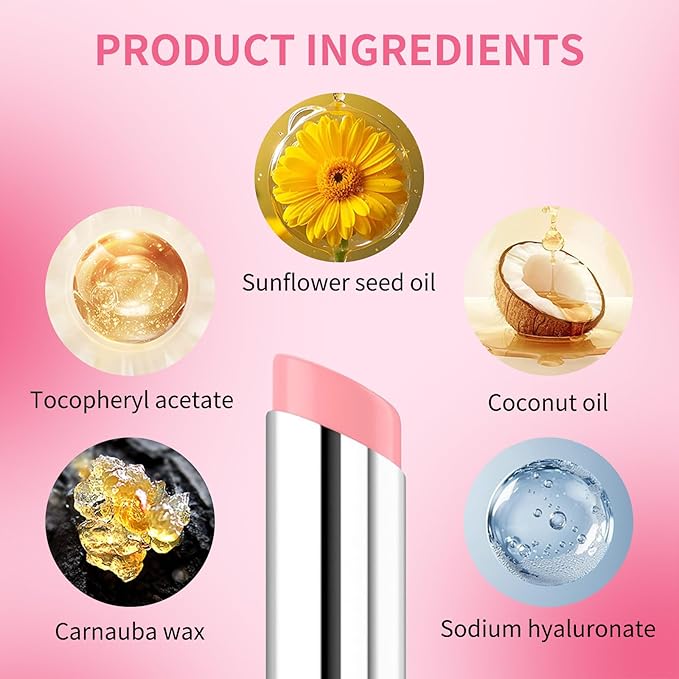 CHIFURE Tinted Lip Balm, Hydrating Lipstick, Moisturizing Lip Color, Anti-Wrinkle Lip Treatment with Deep Hydration, Shine & Glowy Finish Tinted Lip Makeup