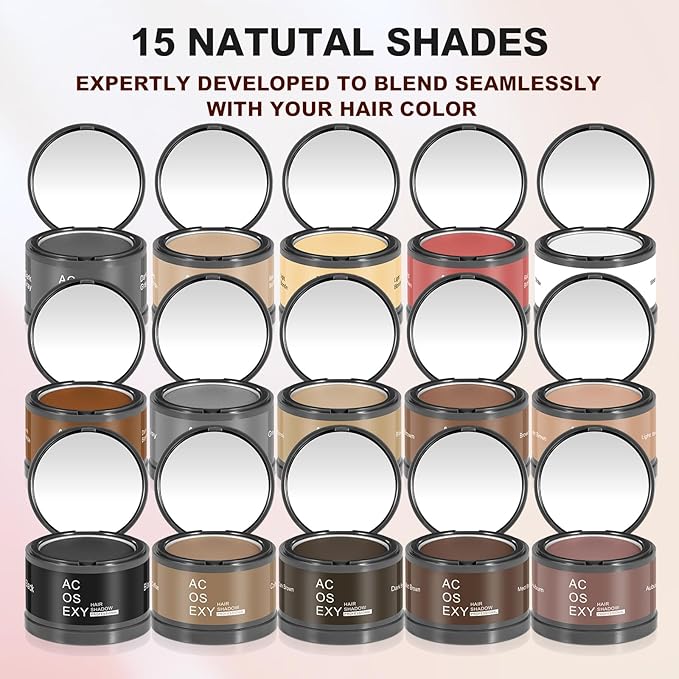 Root Touch Up Hair Color,Instantly Root Cover Up Hairline Shadow Powder,Thinning Hair for Women Eyebrows, Gray Hair Coverage Touch Up Hair Powder For Men Beard Line,Bald Spots (White)
