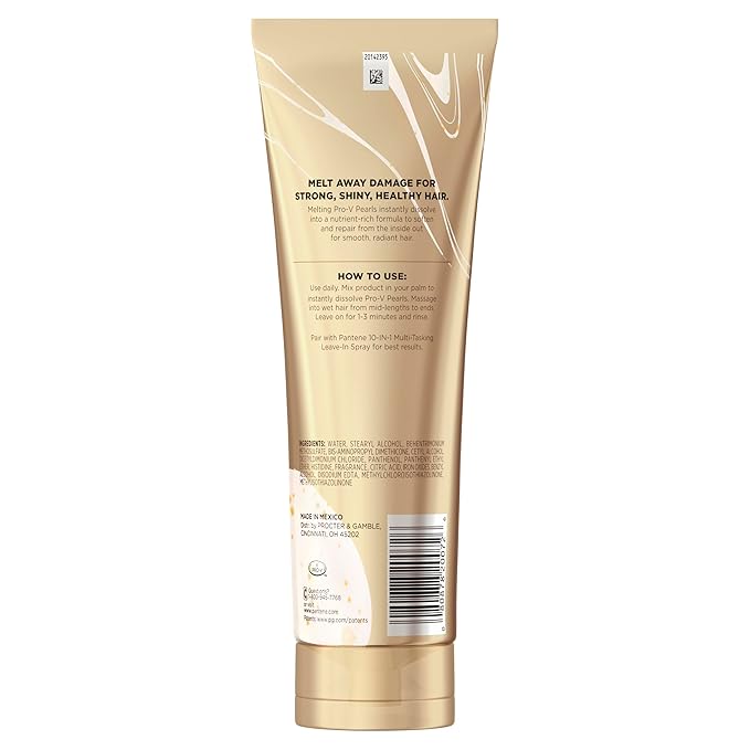 Pantene Miracle Rescue Deep Conditioner with Melting Pro-V Pearls - For Dry, Damaged, or Color-Treated Hair - Intense Moisture & Repair - 8.0 Oz