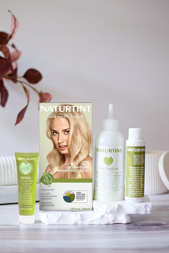 Naturtint 10N Light Dawn Blonde Permanent Hair Color (Pack of 1), Ammonia Free, Vegan, Cruelty Free, up to 100% Gray Coverage, Long Lasting Results (Packaging may vary)