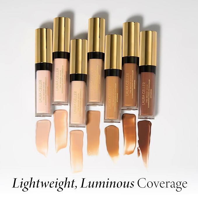 LAURA GELLER NEW YORK The Bright Stuff Illuminating Under Eye Concealer with Cooling Metal Tip - Light Coverage (04 Medium)