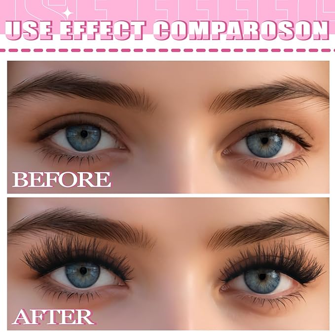 14Pairs Wispy Mink Lashes Fluffy Eyelashes Natural Look 5D Volume Fake Eyelashes 2Pack 3D1004-7