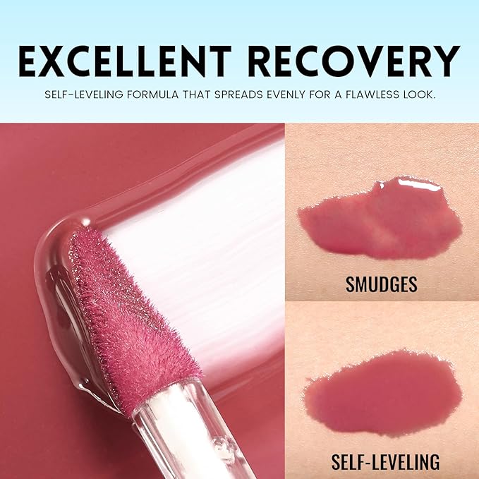 Pudaier Glossy Lip Stain, Excellent Recovery, Moisturizing Lip Care Clear Lip Oil, Hydrating Plumping Lip Gloss Balm, Non-Sticky Long Lasting Light Texture LipGloss Oil for Dry Lip (11 Dark Verse)