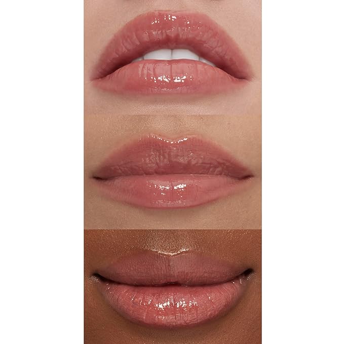e.l.f. Lip Plumping Gloss, High-Shine Sheer Color, Hydrates & Creates Fuller Lips With Vitamin E, Vegan & Cruelty-Free, Mocha Twist, 0.1 Fl Oz