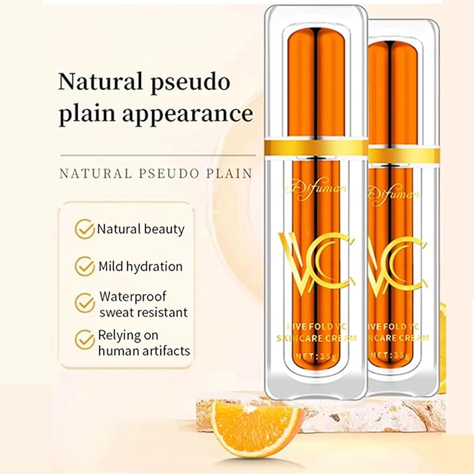 Vitamin C Tone-Up Cream, NEW Lightweight Long Lasting Hydrating Skincare Makeup Cream, Face Daily Moisturizer for All Skin Types (1PC)