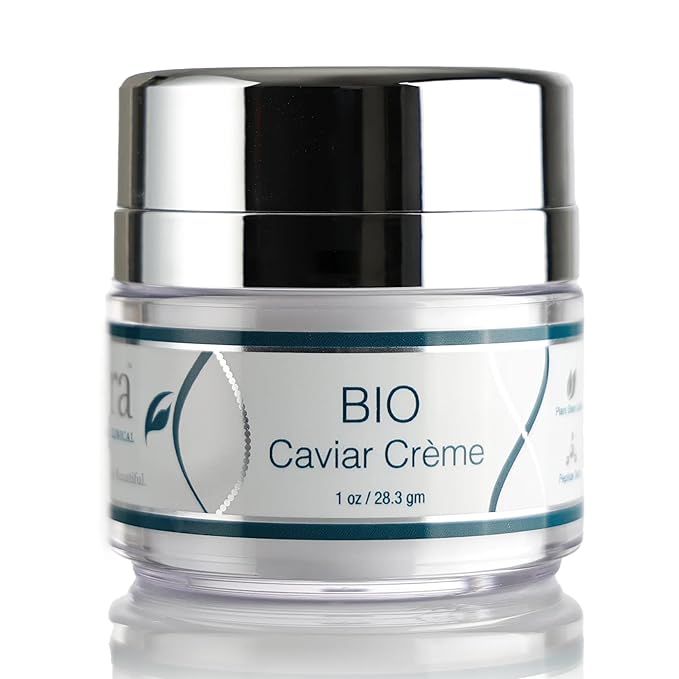 Lira Clinical BIO Caviar Crème - Daily Hydrating Facial Moisturizer with Advanced Peptide Complex and Vitamin C - Night Cream for Dry Skin - Travel Size Nourishing Cream for Skincare Routine - 1 oz