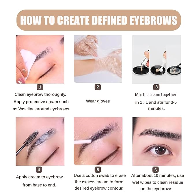 Lash Color Kit, Professional Natural Coffee Eyebrow & Eyelash Color Kit Lasting for 6 Weeks, Waterproof & Safe Color for Salon Home Easy Use- Creates Natural Looking Brows Gift for Women Girl Mom Wife