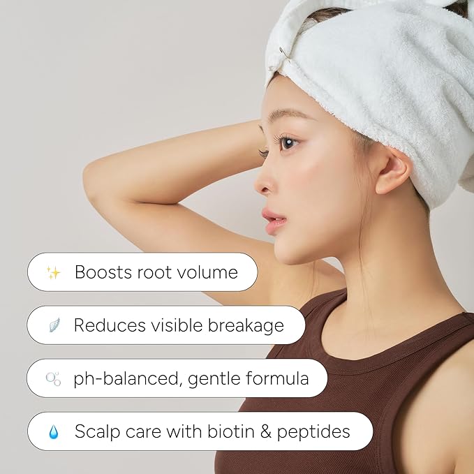 Korean Rice Water Shampoo – Repair for Thinning Hair w/Protein Complex, Biotin & Salicylic Acid – Volumizing & Scalp Nourishing – Sulfate,Paraben,Silicone-Free – Hinoki Bloom – 500ml / 16.90 fl oz.