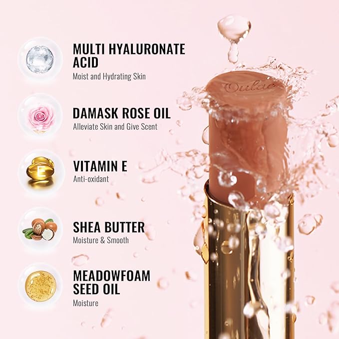 Oulac Brown Lipsticks for Women, Orange Matte Lip Stick, Full Coverage Lip Color, Satin Matte Finish, Cream Texture, Hydrating, Infused with Hyaluronic Acid, Vegan & Clean Beauty 4g SG05 Body Talk
