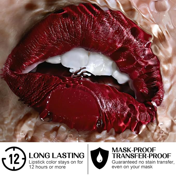 FOCALLURE Ultra Matte Liquid Lipstick,Longwear Rich Lip Colors,Easy to Create a Sexy Lips with High-grade Formula,Long Lasting Waterproof Lipstick Make Up,DEEP CHESTNUT