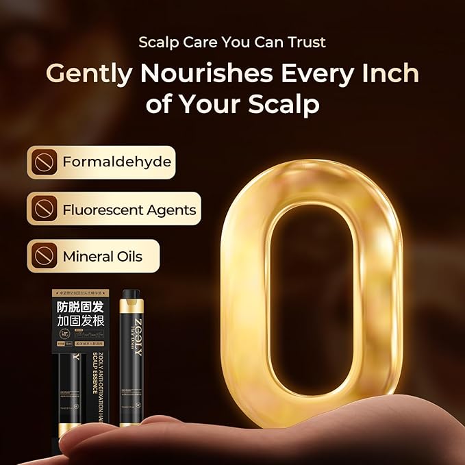 Scalp Serum for Hair Growth, Roll-On Essence Anti-Hair Loss Treatment for Women & Men, Silicone Free, 0.5 Fl Oz