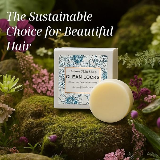 Nature Skin Shop Co-Wash Cleansing Conditioner Bar, 3-in-1 Soap-Free Formula for Dry, Curly & Wavy Hair, Tames Frizz & Deeply Hydrates, Sulfate-Free, Zero-Waste