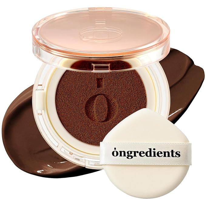 Skin Barrier Glow Cover Cushion, All-day Coverage, Glow Finish, Lightweight, Skincare-Like Texture, Non-cakey Makeup, Korean Cushion Foundation (#51N Milky Way, 0.49 oz)
