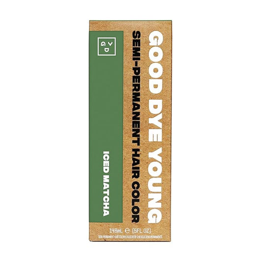 Good Dye Young Vegan and Cruelty-Free Semi-Permanent Hair Color, Infusions, Conditions & Boosts Shine, Easy Application, Red Brown Hair dye 5FL OZ (Iced Matcha)