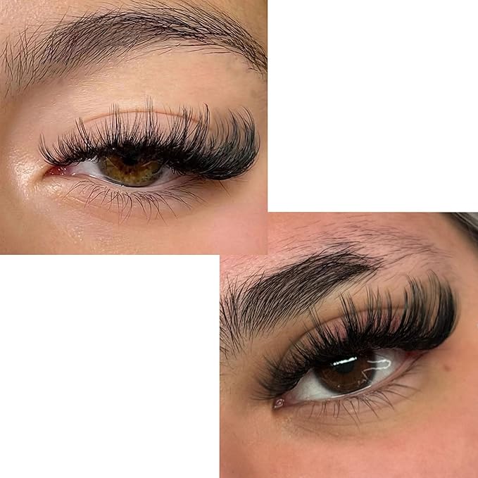False Eyelashes Strip Lashes Wispy Yasnai Cat Eye Lash Fake Eyelash Natural Look Volume 18mm Mink Fluffy Fox Eyelashes 7 Pairs Pack 9D