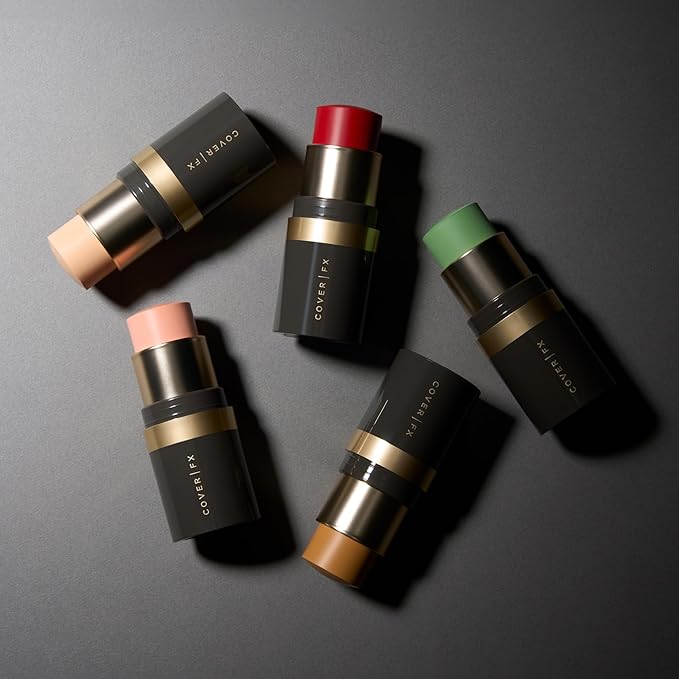 Cover FX Correct Stick Green Color Corrector Concealer - Matcha: Neutralize Redness (All Skin Tones) - Brighten + Neutralize Skin Discoloration - Creamy Lightweight Full Coverage