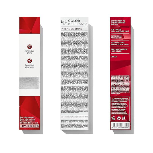 Ion Permanent Brights Creme Hair Color Red, Vegan, Cruelty Free, PPD Free, 100% Gray Coverage, Long Lasting, Fade Resistant Color, 2.05 oz