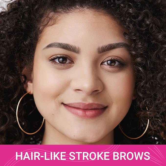 iMethod Microblading Eyebrow Pen - Eyebrow Pencil Magical 2-in-1 Dual-Ended Eye Brow Pencils for Women with 4-Fork-Tip & Ultra Precise Brush-Tip Create Natural Hair-Like Brows, Last All-Day, Brown