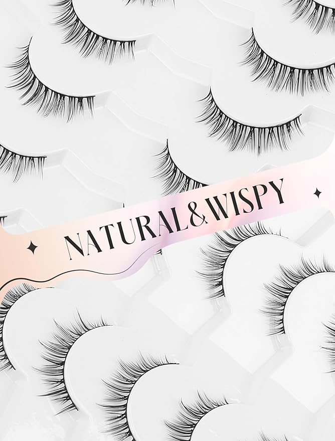 Natural Lashes Natural Eyelashes Short Eyelashes Natural Look False Eyelashes Wispy Eye Lashes Small Lashes Fake Lashes K17