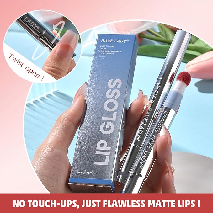 Matte lip cream, Highly Pigmented Color, Smooth & Long Lasting Velvet Lipstick, Waterproof Smudge Proof, Moisturizing, Lightweight/Comfortable, lip mud