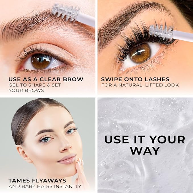 LAMEL Lamination Clear Brow and Lash Gel - Megafixing Eyebrow Glue, Eyebrow Gel, Waterproof & Sweat-Proof Clear Mascara, Setting for Feathered & Fluffy Brows - Flawless Eyebrow Makeup