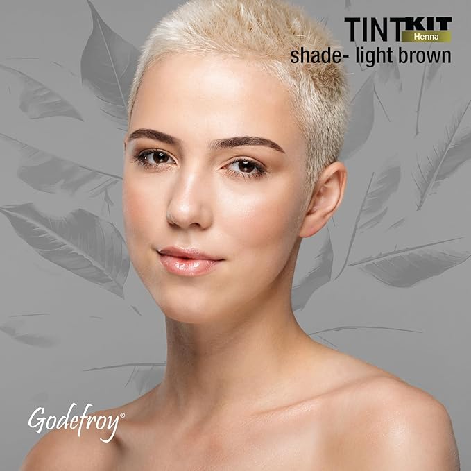Godefroy Powered by Henna - Tint Kit 4 Applications | Light Brown | Spot Hair Color Powered by Natural Henna