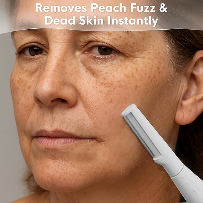 Sonic Dermaplane Razor for Women Face,Women’S Facial Exfoliation & Peach Fuzz Hair Removal System,Anti-Aging–3 Speeds–8 Dermaplaning Blades–Rechargeable,Sonic Dermaplaning Tool