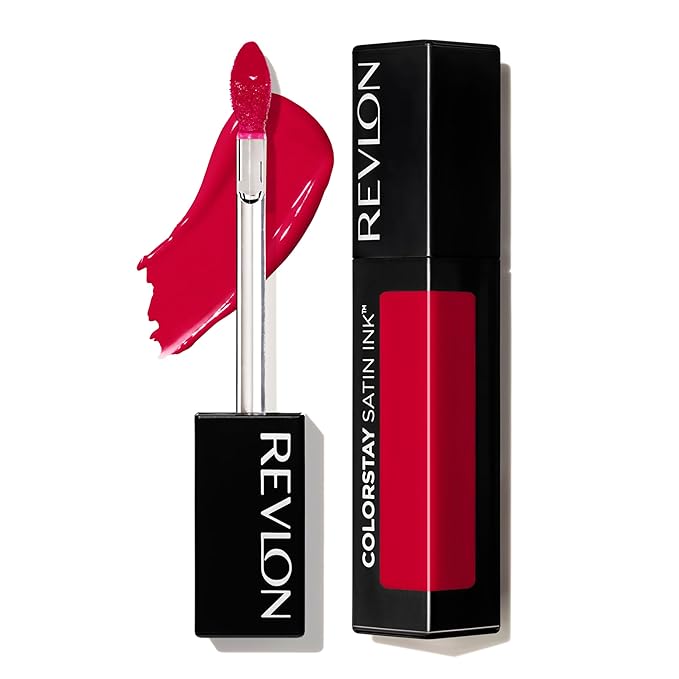 Revlon ColorStay Satin Ink Liquid Lipstick, Longwear Rich Lip Colors, Formulated with Black Currant Seed Oil, 019 My Own Boss, 0.17 fl oz