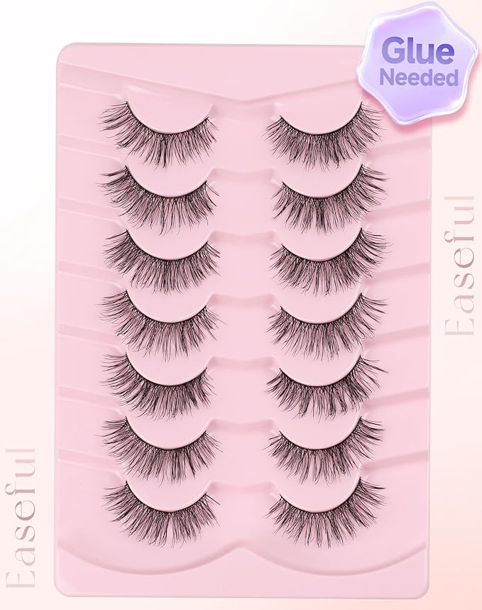 Natural Lashes Natural Eyelashes Natural Look Wispy Lashes Mink Lashes False Eyelashes Fake Eyelashes C Curl Lashes Strip Lashes Bright-02