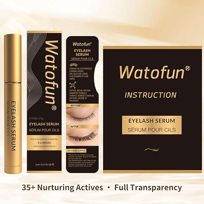 Eyelash Growth Serum - Hypoallergenic Lash Enhancing Treatment for Longer, Thicker Lashes - Advanced Formula for Sensitive Eyes - Visible Results in 4-6 Weeks - 5ml