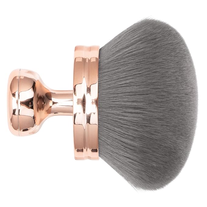 Blend & Blur Extra Large Body Makeup Brush for Self Tanner,Leg Makeup & Bronzer Self Tan Back Applicator, 3.2inch Wide Round Head Kabuki Brush For Application with Drawstring Bag (Rose Gold)