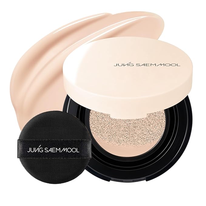 JUNG SAEM MOOL [ Mini ] Essential Skin Nuder Cushion Mini 17C Fair Pink 0.17 Fl Oz, Natural Radiant Finish Cushion Foundation with Buildable Coverage, Lightweight Texture, Korean Foundation Makeup