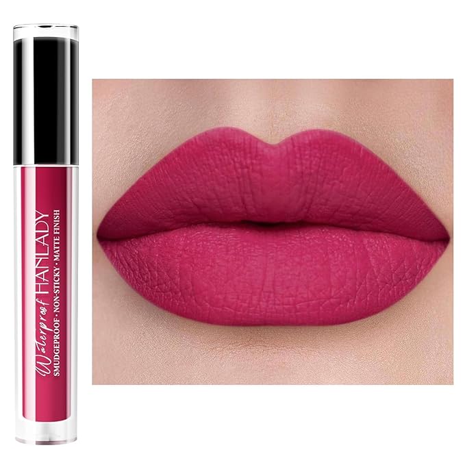 Red Lipstick Matte Liquid Lipstick Long Lasting for Women Smudgeproof Lipsticks Color Stay Burgundy Lipsticks Vegan Cruelty-Free Lip Gloss (909 Run Away)