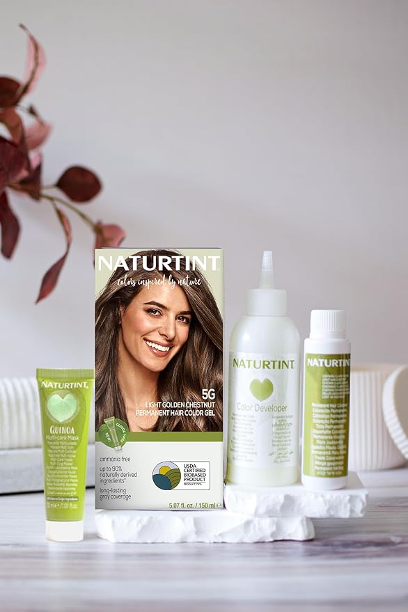 Naturtint 5G Light Golden Chestnut Permanent Hair Color (Pack of 6), Ammonia Free, Vegan, Cruelty Free, up to 100% Gray Coverage, Long Lasting Results (Packaging may vary)