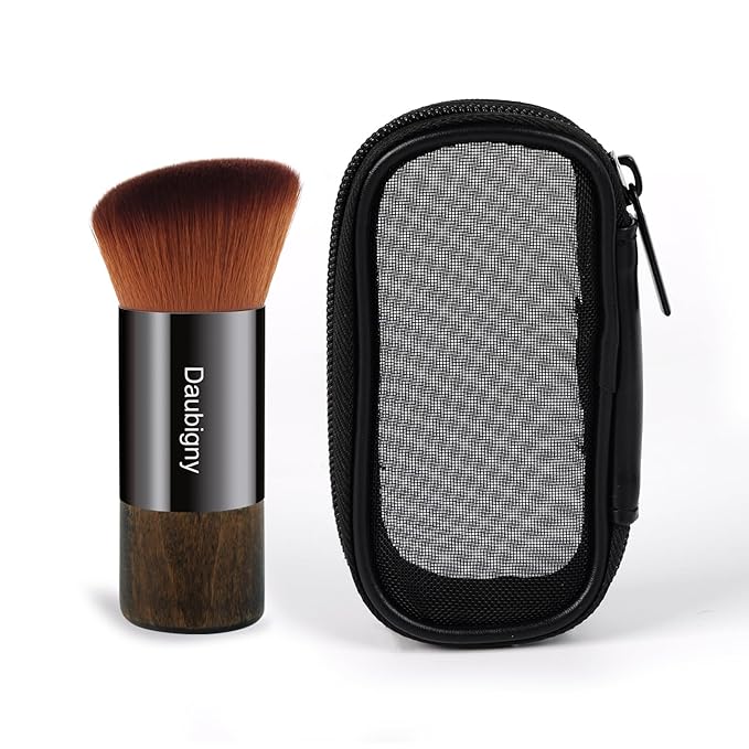 Daubigny Foundation Brush for Liquid Makeup, Self Tanner Brush Flat Top Kabuki Professional Makeup Brushes Blending Mineral Powder Buffing Stippling Makeup Tools