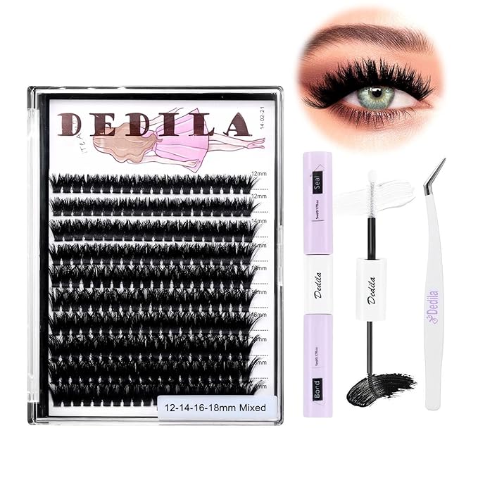 8-22mm to Choose 20D/40D/60D/80D/100D Individual False Eyelashes Makeup Cluster Eyelashes Thickness 0.07mm D Curl Natural long Black Soft 3D Eye Lashes Extensions (100D-12-14-16-18MM Kit)