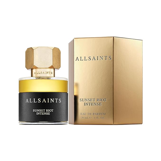 AllSaints Sunset Riot Intense - Amber, Woody & Floral Fragrance - Unisex Perfume with Cedar & Musk - Body Fragrance with an Aromatic Smell - Bold Evening Scent - 30mL/1 fl oz