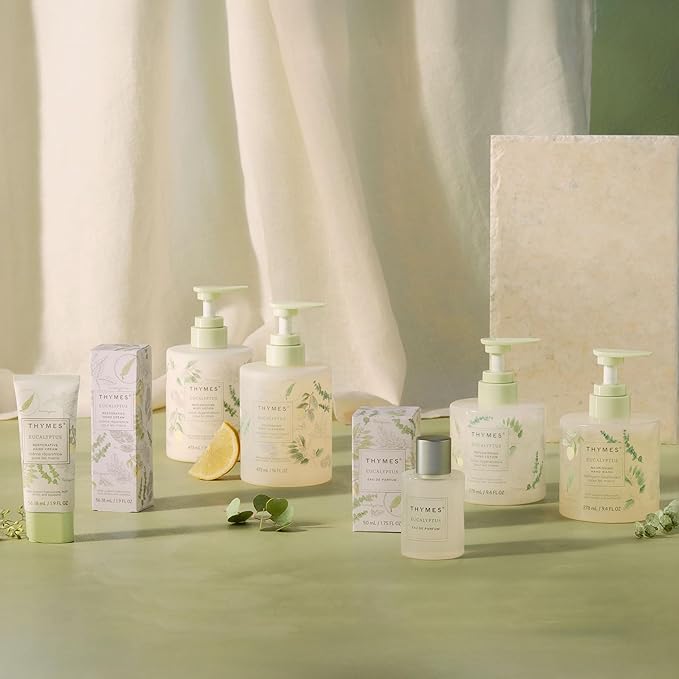 Thymes Nourishing Hand Wash - Liquid Hand Soap for Bathroom or Kitchen - Liquid Soap with Notes of Eucalyptus Oil, Lemon, Petitgrain, Bergamot, Lemongrass, & Lush Fir (Eucalyptus, 9.4 fl oz)